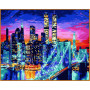 NB1434R Картина за номерами Бруклінський міст у вогняхBabylon