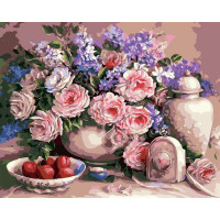 AS0006 Картина розмальовка Чайні троянди та сливи ArtStory AS0006 Картина розмальовка Чайні троянди та сливи ArtStory