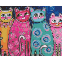AS0165 Картина розмальовка Казкові котики ArtStory AS0165 Картина розмальовка Казкові котики ArtStory