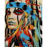 AS0181 Картина розмальовка Індіанка ArtStory AS0181 Картина розмальовка Індіанка ArtStory