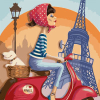 AS0225 Картина розмальовка Парижанка (Без коробки) ArtStory AS0225 Картина розмальовка Парижанка (Без коробки) ArtStory