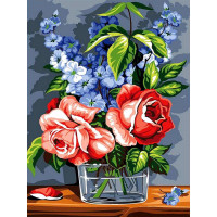 VK075 Картина за номерами Шикарні троянди Babylon VK075 Картина за номерами Шикарні троянди Babylon