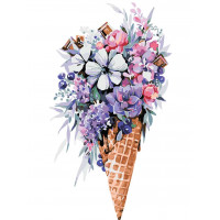 AS0318 Малювання за цифрами Квіткове морозиво (Без коробки) ArtStory AS0318 Малювання за цифрами Квіткове морозиво (Без коробки) ArtStory