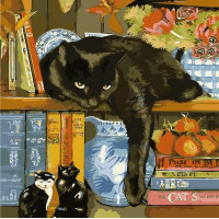 AS0325 Малювання за цифрами Лінивий кіт (Без коробки) ArtStory AS0325 Малювання за цифрами Лінивий кіт (Без коробки) ArtStory