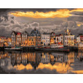 BK-GX24413 Картина розмальовка Захід сонця над Роттердамом (Без коробки)