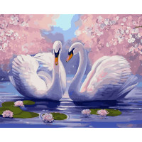 BK-GX9009 Картина за номерами Лебедина ніжність BK-GX9009 Картина за номерами Лебедина ніжність