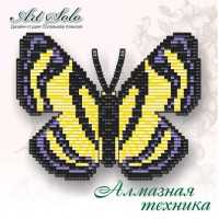 Вишивання камінням Art Solo Джміль з металевою міткою (БАТ17) 14,5 х 12 см (Без підрамника)