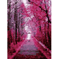 Вишивання камінням Rainbow Art Осіння стежка (PDE66, На підрамнику)