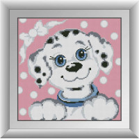 Малювання камінням на полотні Dream Art Цуценя далматинця (DA-30728, Без підрамника)