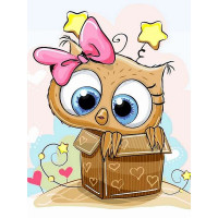 VK229 Картина за цифрами Цікавий совенок Babylon VK229 Картина за цифрами Цікавий совенок Babylon