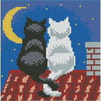 Алмазна вишивка ТМ Алмазна мозаїка Коти на даху (UA-003, Без підрамника)