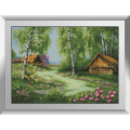 Картина із мозаїки Dream Art Весняні будиночки (DA-31213, Без підрамника)
