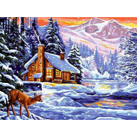 VK265 Картина за номерами Шале взимку Babylon