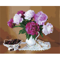AS0846 Малюнок за цифрами Натюрморт з півонії ArtStory