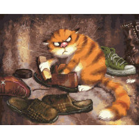 BGZS1076 Алмазна картина Незадоволений кіт Rainbow Art