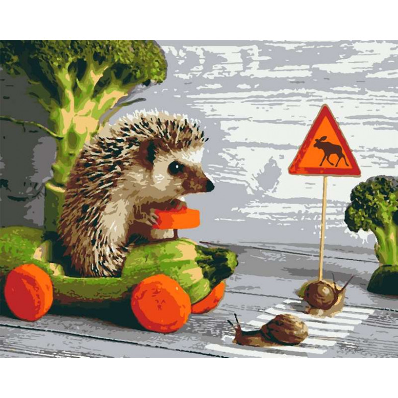 RB-0181 Картина за номерами Колючий гонщик Riviera Blanca