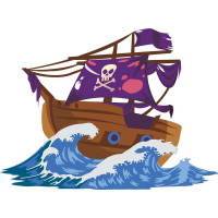 ASK044 Картина за номерами Піратський корабель ArtStory