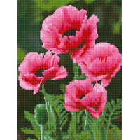 Картина зі страз Rainbow Art Рожеві маки (EJ1217, На підрамнику)