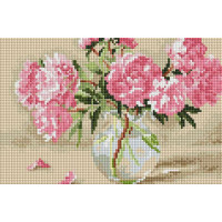 Картина із мозаїки ColorArt Букет піонів у вазі (CLR-DT711, Без підрамника)