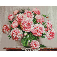 Алмазна мозаїка ColorArt Піоні у вазі (CLR-PSP002, На підрамнику)
