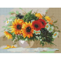 Алмазна мозаїка ColorArt Букет польових квітів (CLR-PST411, На підрамнику)