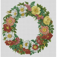 Картина стразами Dream Art Вінок із шипшини (50 х 51 см) (DA-31558, Без підрамника)