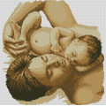 Картина мозаїка Dream Art Батькова радість (39 х 39 см) (DA-31572, Без підрамника)