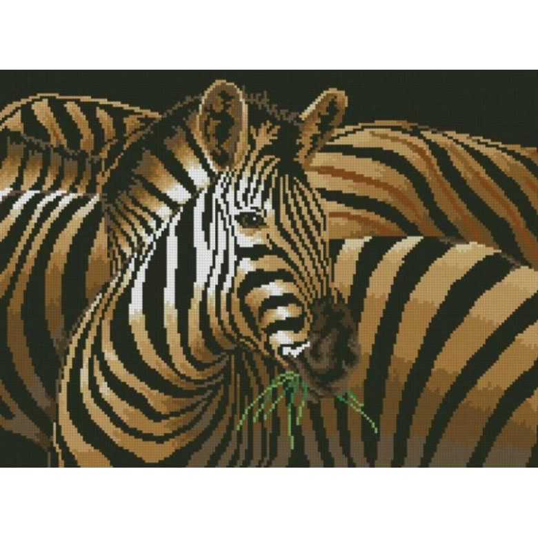 Алмазна картина Dream Art Зебри (37 х 50 см) (DA-31671, Без підрамника)