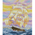 Алмазна мозаїка Dream Art Корабель на заході сонця (44 х 52 см) (DA-31707, Без підрамника)
