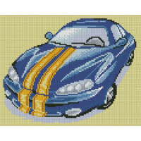 Алмазна картина Dream Art Синій автомобіль (23 х 29 см) (DA-31740, Без підрамника)