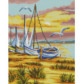 Картина мозаїка Dream Art Човни на березі (39 х 49 см) (DA-31755, Без підрамника)