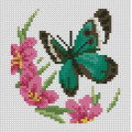 Набір алмазної вишивки Dream Art Метелик з космеєю (15 х 15 см) (DA-31769M, Без підрамника)