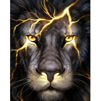 Мозаїка алмазна АлМазка Лев Блискавиця (PАлМ-023, На підрамнику)