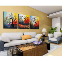 DZ259 Картина розмальовка Триптих. Дерево щастя Babylon