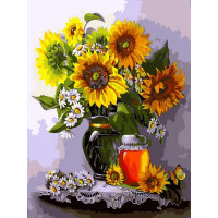 VK027 Розмальовка за номерами Мед та соняшники Babylon VK027 Розмальовка за номерами Мед та соняшники Babylon