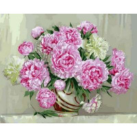 VP573 Картина за номерами Рожеві півонії Babylon VP573 Картина за номерами Рожеві півонії Babylon