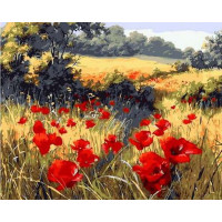 MR-Q919 Картина розмальовка Стежка серед маків Mariposa MR-Q919 Картина розмальовка Стежка серед маків Mariposa