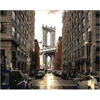 MR-Q292 Картина розмальовка Вулиці великого міста MR-Q292 Картина розмальовка Вулиці великого міста