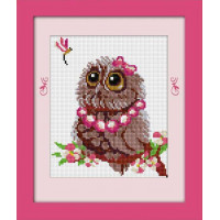 Алмазна вишивка Dream Art Совенок Весна (повна зашивка, квадратне каміння) (DA-30033, Без підрамника)
