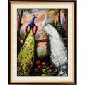 Картина з мозаїки Dream Art Дружба павичів (повна зашивка, квадратне каміння) (DA-30073, Без підрамника)