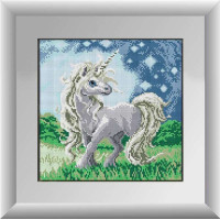 Картина з мозаїки Dream Art Єдиноріг (повна зашивка, квадратне каміння) (DA-30145, Без підрамника)