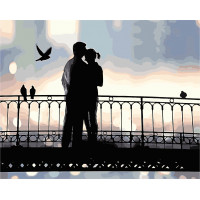 W4347 Картини за номерами Кохання на мосту