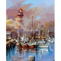 AS0136 Картина за номерами Ранок на човновому причалі ArtStory AS0136 Картина за номерами Ранок на човновому причалі ArtStory