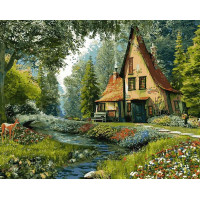 VP918 Картина за номерами Будинок на узліссі Babylon