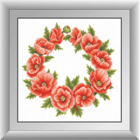 Картина із мозаїки Dream Art Вінок із маками (DA-30584, Без підрамника)