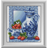 Алмазний живопис Dream Art Гжель та полуниця (DA-30671, Без підрамника) Алмазний живопис Dream Art Гжель та полуниця (DA-30671, Без підрамника)