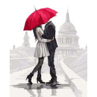 VP1006 Картина за номерами Закохані під парасолькою Babylon