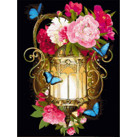 VK223 Рисование по номерам Фонарь и голубые мотыльки Babylon VK223 Рисование по номерам Фонарь и голубые мотыльки Babylon