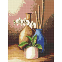 Малювання камінням на полотні ТМ Алмазна мозаїка Біла орхідея (DM-310, Без підрамника) Малювання камінням на полотні ТМ Алмазна мозаїка Біла орхідея (DM-310, Без підрамника)