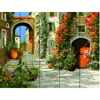 RA-C17 Картина за номерами на дереві Мальовнича вуличка Rainbow Art